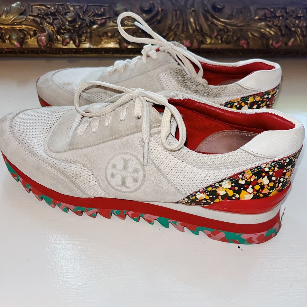 Tory Burch Festival Sawtooth Logo Trainer Sneaker